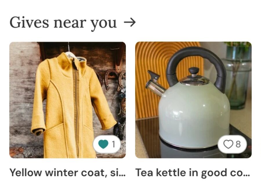 Buy Nothing home: Gives near you